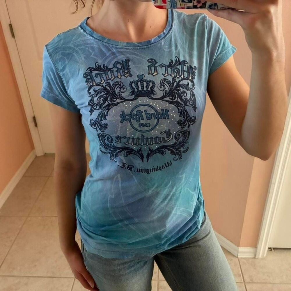 Hard-rock-cafe Women's Blue T-shirt